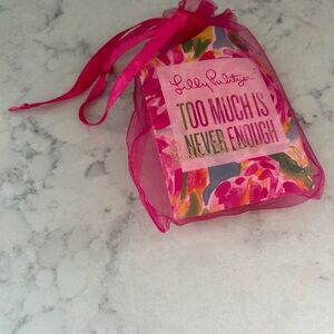 Lilly Pulitzer Vibrant Pink Floral Cosmetic Bag